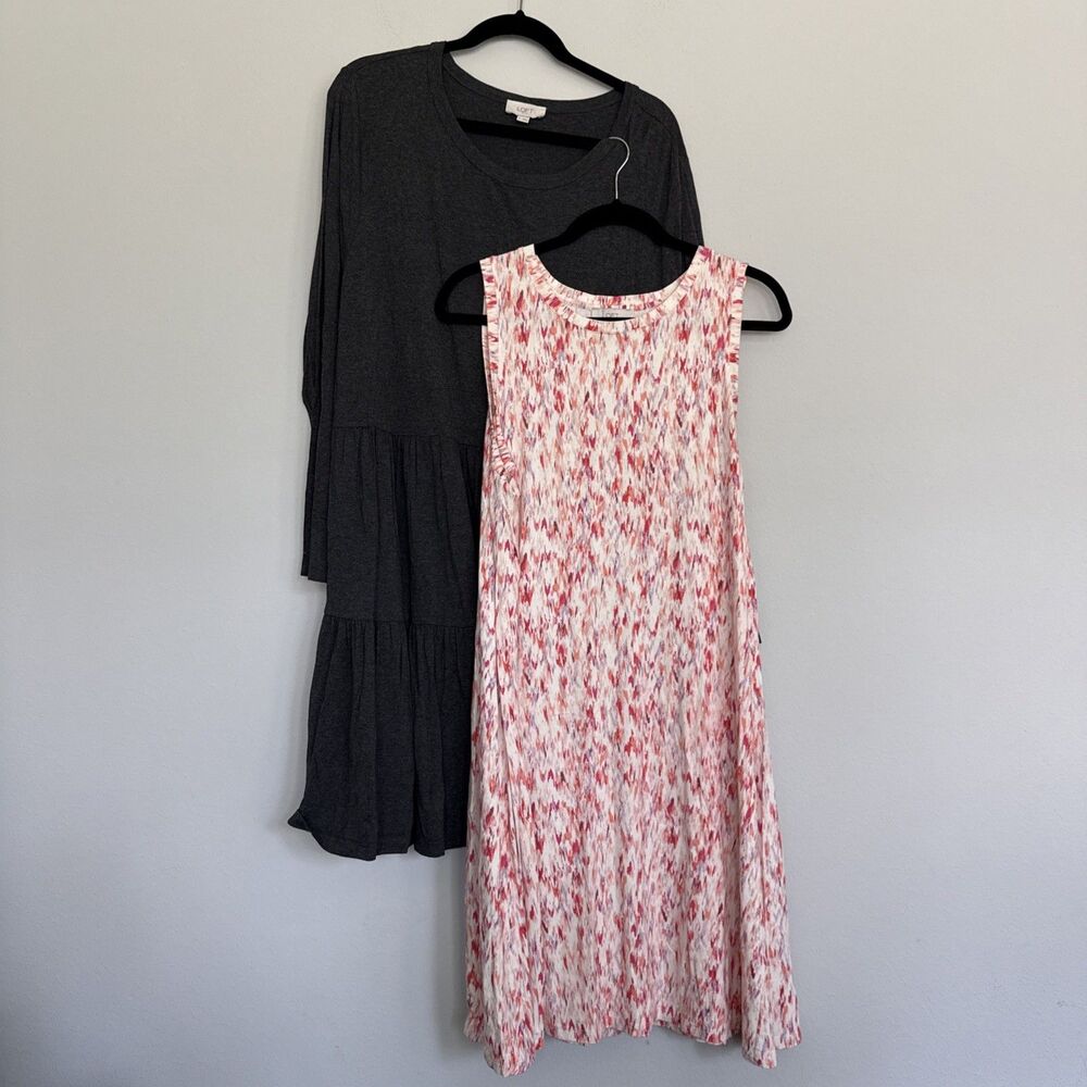LOFT Outlet 2 Knee Length Dress Bundle Sleeveless And Long Sleeve Women’s XL